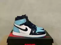 chaussures air jordan 1 mid de blue white 005